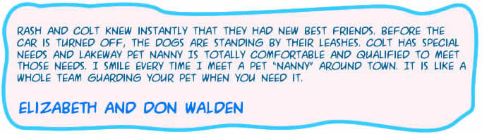 A testimonial from Elizabeth and Don Walden is shown here
